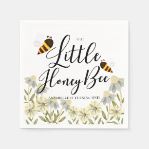 Little Honey Bee Daisy Girl Birthday Napkins