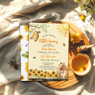 Little Honey Bee Honeycomb Baby Shower Invitation