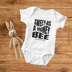 Little Honey Bee On The Way Yellow Baby Shower Bodysuit