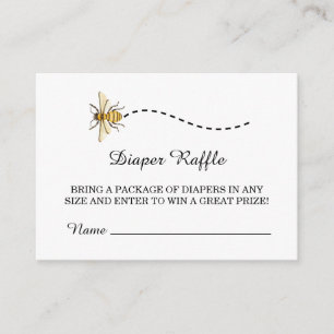 Little Honey Bee On The Way Yellow Baby Shower Enclosure Card