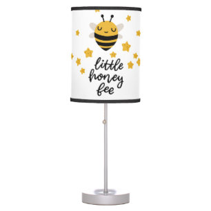 Little Honey Bee Rainbow Yellow   Lampshade Table  Table Lamp