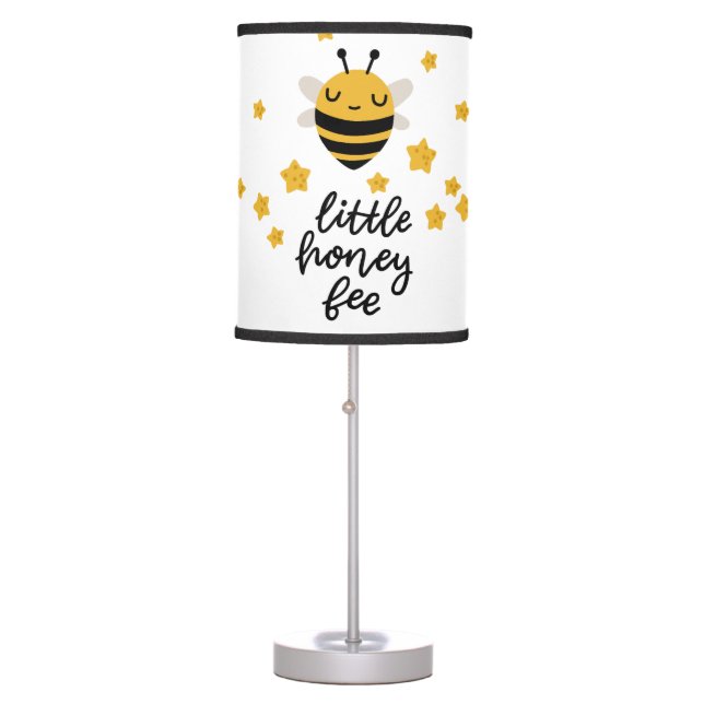 Little Honey Bee Rainbow Yellow | Lampshade Table  Table Lamp (Front)