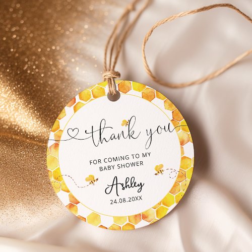Little Honey Bee Thank You Favor Tags