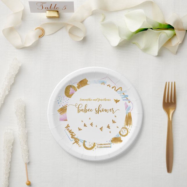 Little Honey Bee Theme Baby Shower  Paper Plates (Wedding)