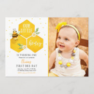 Little Honey Birthday Invitation Bee Day Bee Party