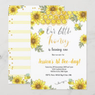 Little Honey Birthday Party Bee Invites