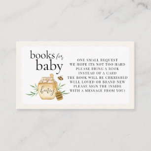 Little Honey Books For Baby Bee Baby Shower Enclosure Card