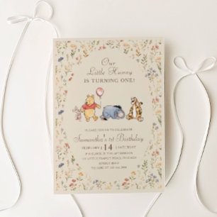Little Honey First Birthday Invitation Pooh Theme