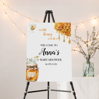 Little Honey is On The Way Baby Shower Welcome Foam Board