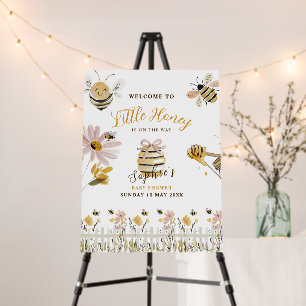 little honey is on the way bee baby shower foam board