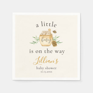 Little Honey Is On The Way Bee Baby Shower Napkins