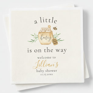 Little Honey Is On The Way Bee Baby Shower Napkins