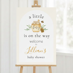 Little Honey Is On The Way Bee Baby Shower Welcome Foam Board
