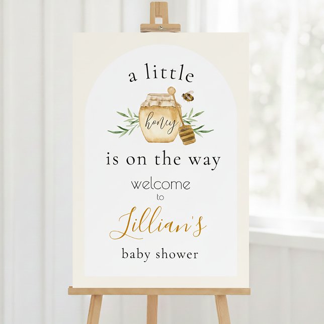 Little Honey Is On The Way Bee Baby Shower Welcome Foam Board (Creator Uploaded)