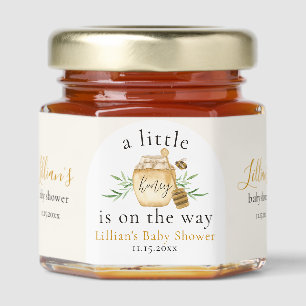 Little Honey Is On The Way Bee Baby Shower Welcome Jar Favors