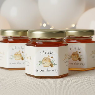 Little Honey Is On The Way Bee Baby Shower Welcome Jar Favors