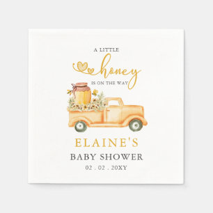 Little Honey Is On The Way Honey bee Baby Shower Napkins
