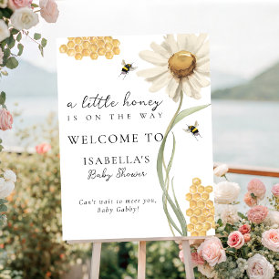 Little Honey On The Way Baby Shower Welcome Sign