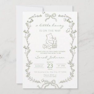 Little Honey On The Way Bee Baby Invitation