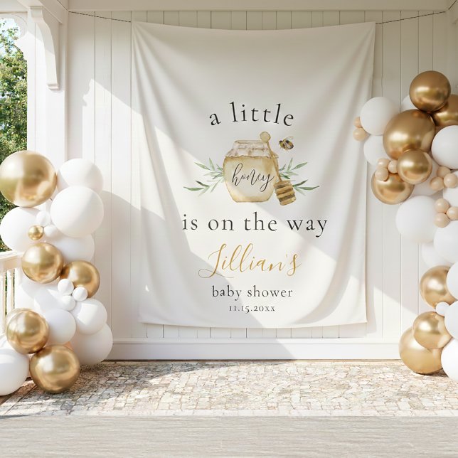 Little Honey On The Way Bee Baby Shower Backdrop (Creator Uploaded)