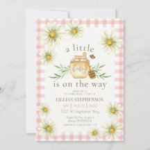 Little Honey On The Way Bee Pink Baby Shower