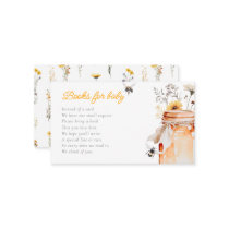 Little Honey On The Way Books For Baby Shower Enclosure Card