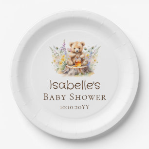 Little Honey on The Way Books for Baby Shower Paper Plates