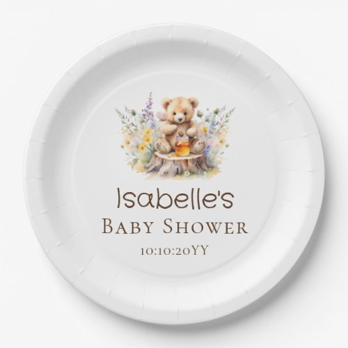 Little Honey on The Way Books for Baby Shower Paper Plates