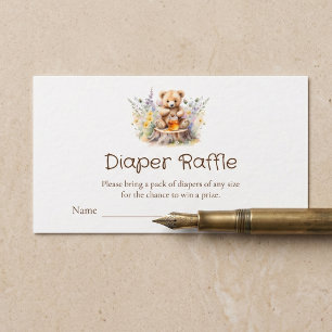 Little Honey on The Way Diaper Raffle Tickets Enclosure Card