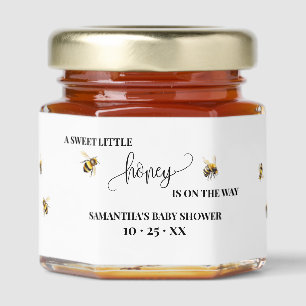 Little Honey on the Way Minimalist Baby Shower Jar Favors