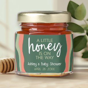 Little Honey on the Way Organic Curves Baby Shower Jar Favors