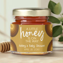 Little Honey on the Way - Retro Stripe Baby Shower