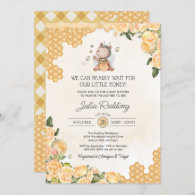 Little Honey Teddy Bear Mom-to-Bee Baby Shower Invitation