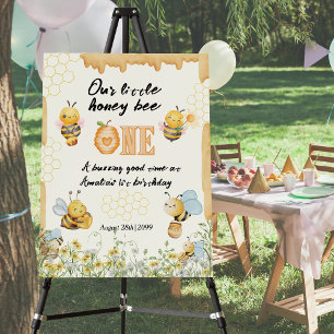 Little Honey To Bee One Wildflower 1st Birthday Foam Board