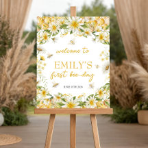 Little Honey Welcome Sign 16x20 1st Birthday