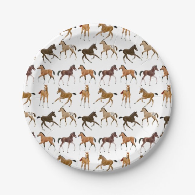 Little Horse Foals Paper Plates (Front)
