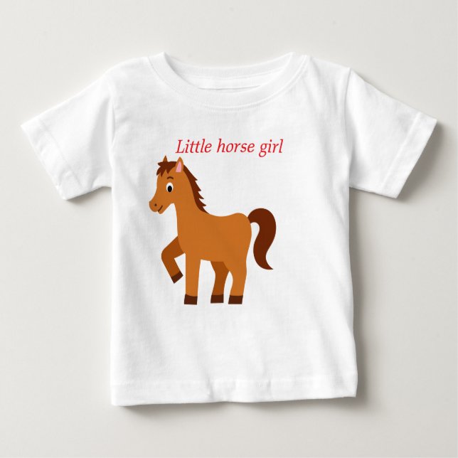 Little horse girl baby T-Shirt (Front)