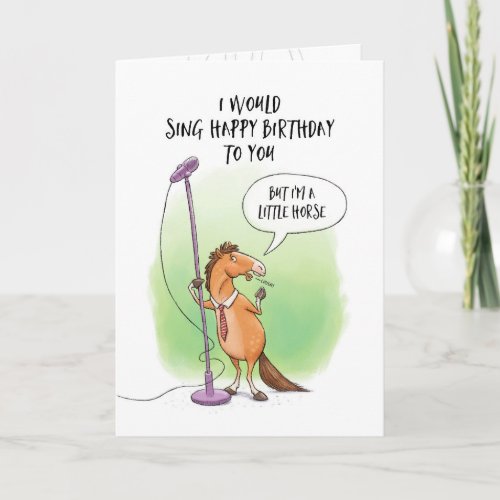 Little Horse Pun Birthday Card