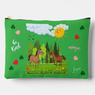 Little horses design for kids accessory pouch