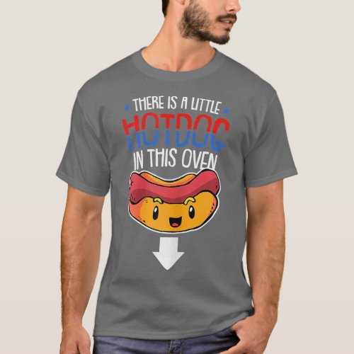 Little Hotdog In The Oven 4th Of July   2  T_Shirt