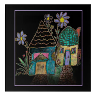 Little House Big Flowers-2 Acrylic Print