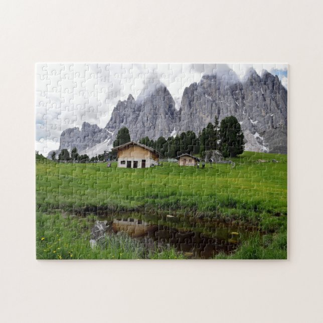 Little House by Italian Dolomites - Jigsaw Puzzle (Horizontal)