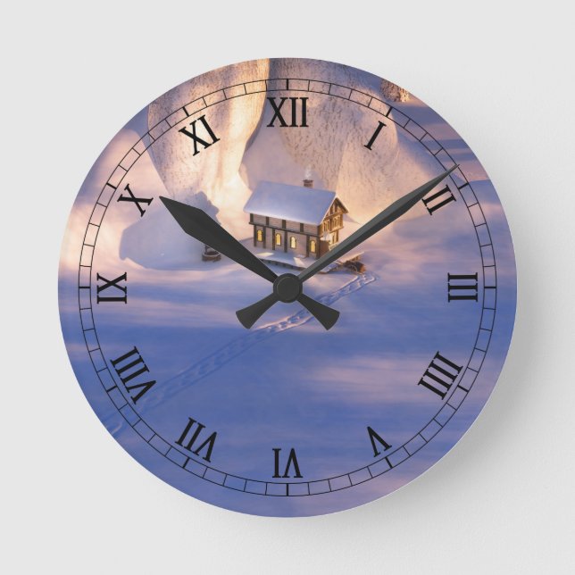 Little House in the Snow Clock (Front)