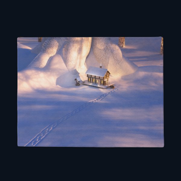 Little House in the Snow Doormat