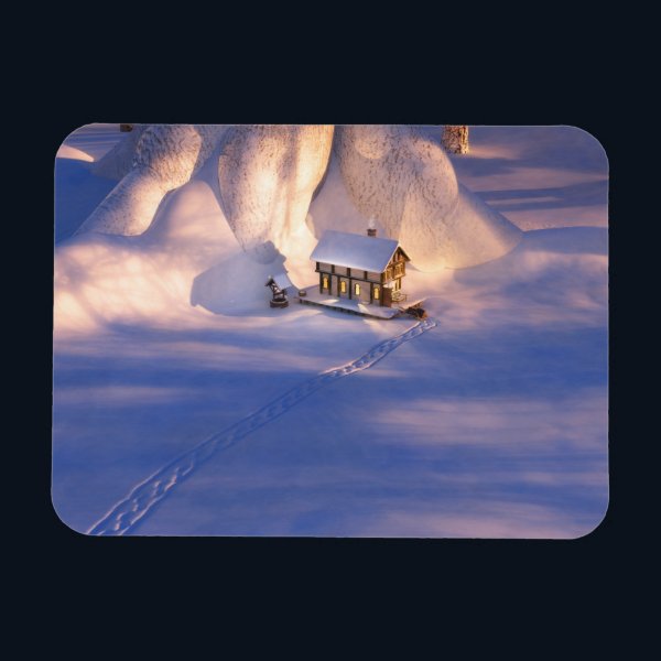 Little House in the Snow Flexible Magnet