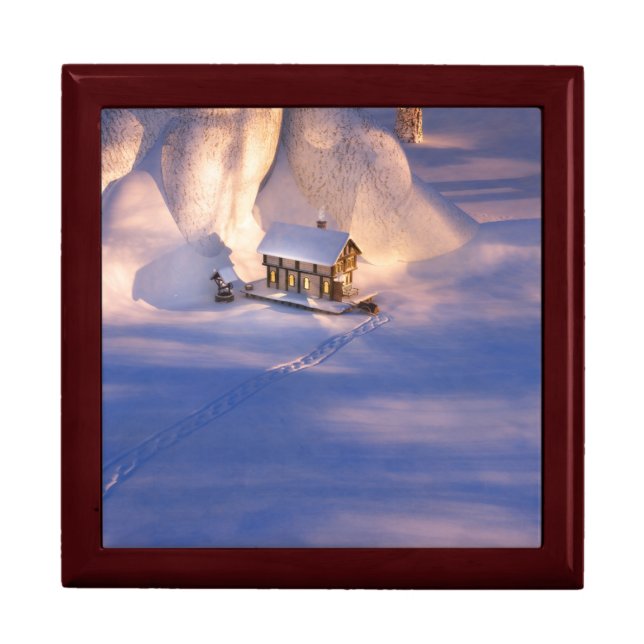Little House in the Snow Jewelry Box (Front)