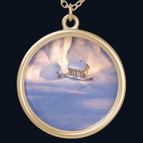 Little House in the Snow Necklace