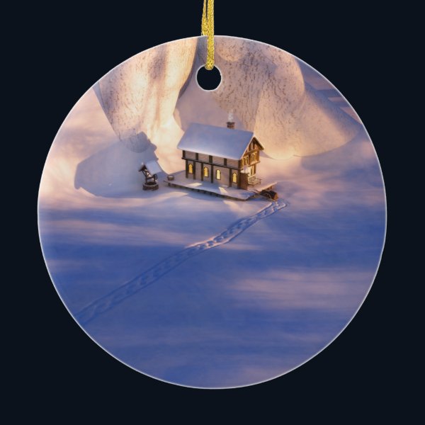 Little House in the Snow Ornament