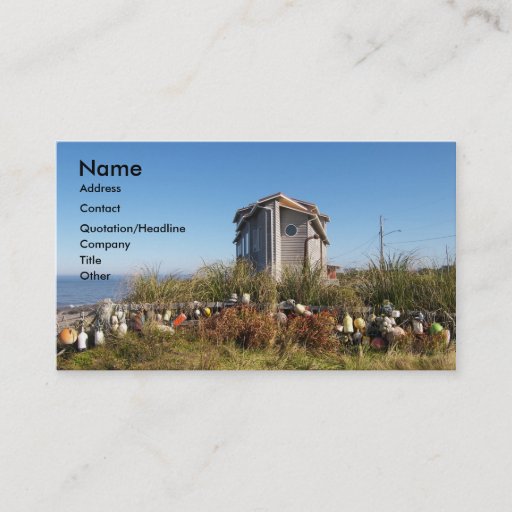 Customizable Little House On The Beach Business Cards