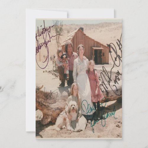 little house on the prairie signed holiday card